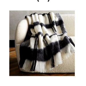 CB2 Dreama Plaid Throw NWT